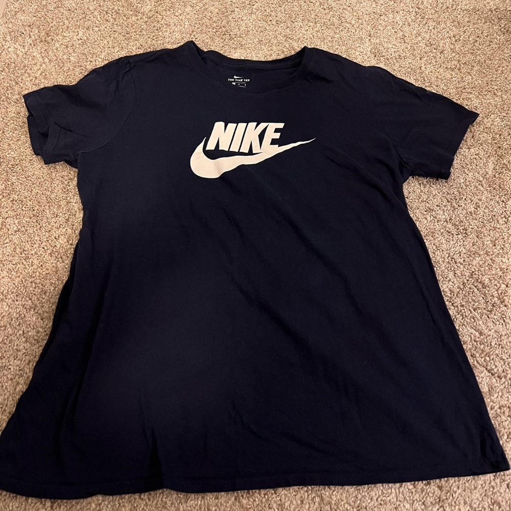 Nike classic swoosh Navy Blue Women’s Athletic Cut T-Shirt